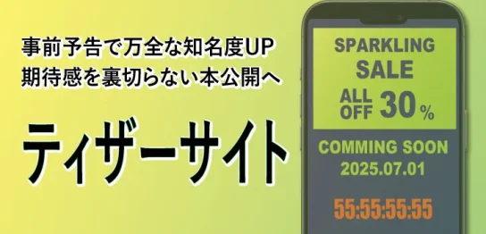 ティザーサイト制作受付中